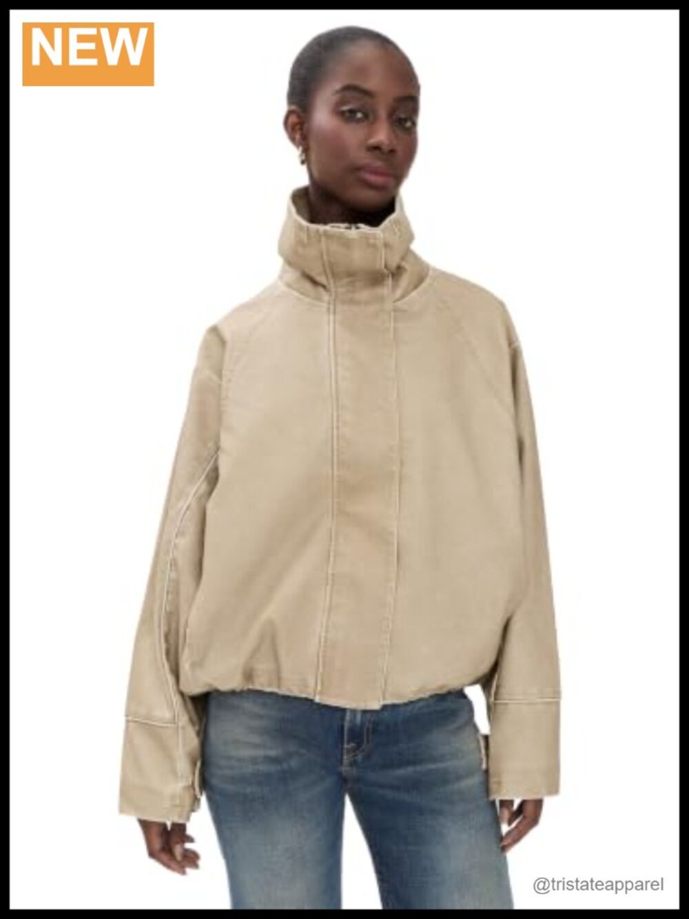 Lioness Women's Faux Leather Shoreline Funnel Jacket